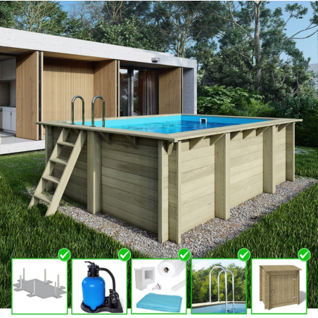 Piscine hors sol bois AQUA Altanka